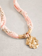 White Stuff Pink Janet Scarf Necklace - Image 2 of 2