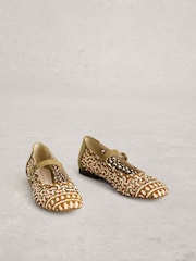 White Stuff Green Winnie Woven Ballerinas - Image 1 of 4