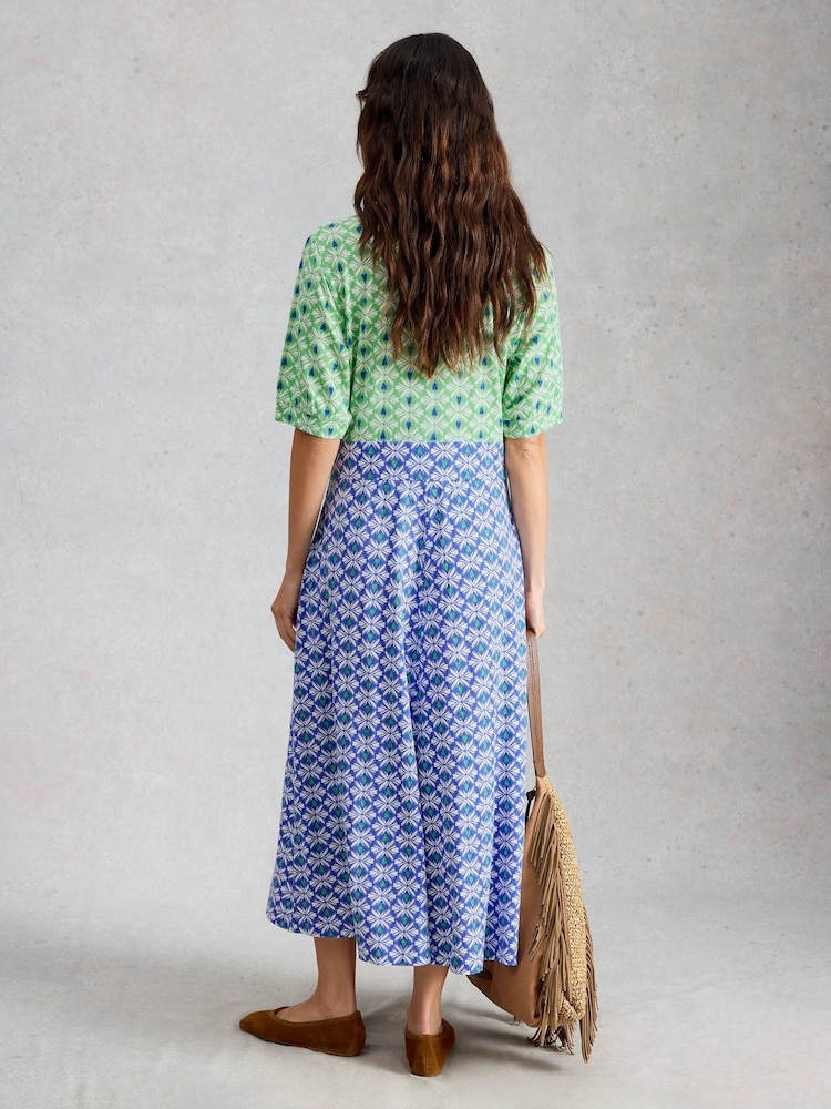 White Stuff Blue May Jersey Dress - Image 2 of 6