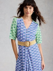 White Stuff Blue May Jersey Dress - Image 4 of 6