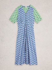 White Stuff Blue May Jersey Dress - Image 5 of 6