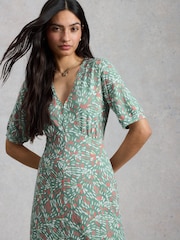 White Stuff Mint Green Megan Jersey Dress - Image 4 of 6