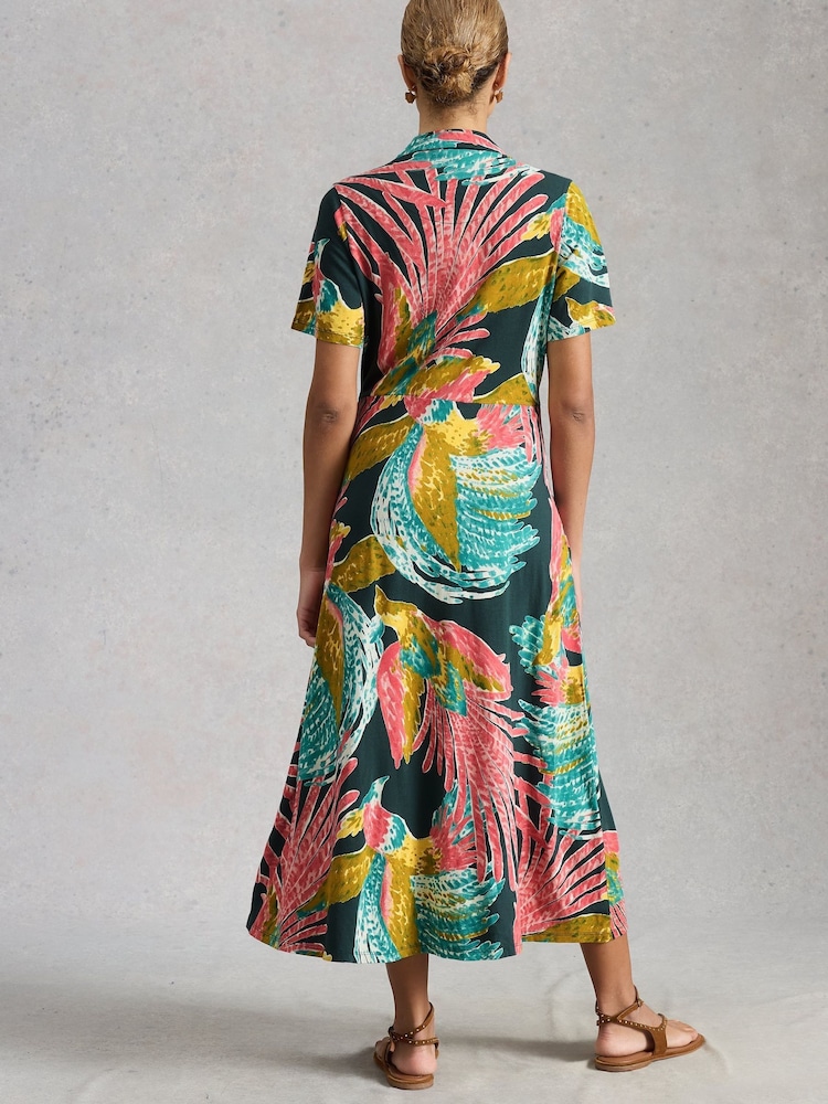 White Stuff Pink Rua Jersey Shirt Dress - Image 2 of 6