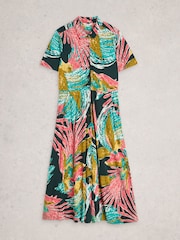 White Stuff Pink Rua Jersey Shirt Dress - Image 5 of 6