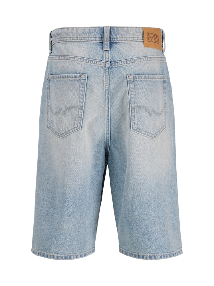 JACK & JONES Junior Blue Baggy Fit Ron Denim Shorts - Image 2 of 2