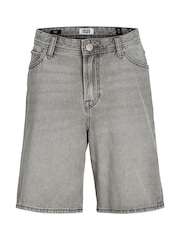 JACK & JONES Junior Grey Loose Fit Tony Denim Shorts - Image 7 of 8