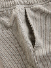 ត្នោត - ខោខ្លី Jersey Stripe ទំហំ 7 អ៊ីញ - រូបភាព 3 នៃ 3