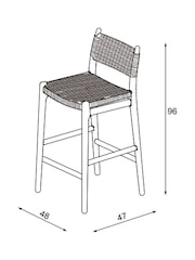 Sage Green Otto Bar Stool - Image 3 of 8