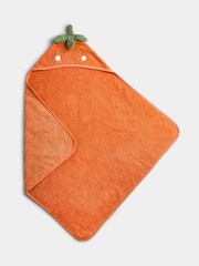 Jojo Maman Bébé Orange Pumpkin Hooded Towel - Image 1 of 4