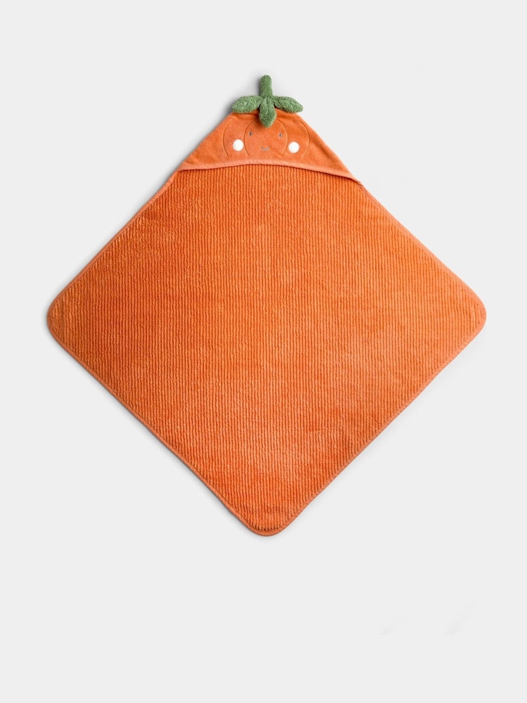Jojo Maman Bébé Orange Pumpkin Hooded Towel - Image 2 of 4 Jojo Maman Bébé Orange Pumpkin Hooded Towel - Image 2 of 4