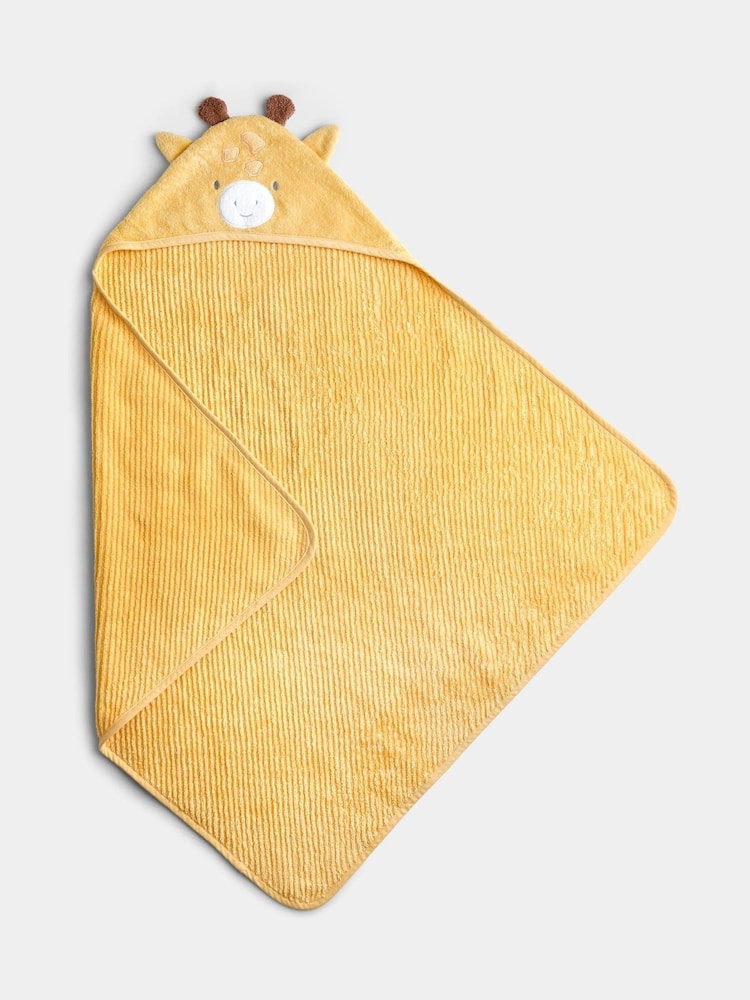 Jojo Maman Bébé Yellow Giraffe Hooded Towel - Image 1 of 4