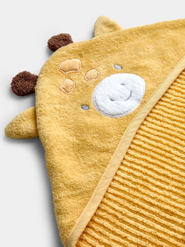 Jojo Maman Bébé Yellow Giraffe Hooded Towel - Image 4 of 4