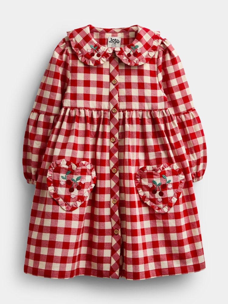 JoJo Maman Bébé Heart Pocket Dress - Imaginea 2 din 5