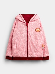 JoJo Maman Bébé Burgundy Red Woodland Reversible Hoodie - Image 2 of 8