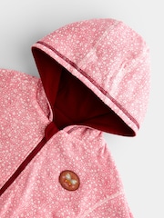 JoJo Maman Bébé Burgundy Red Woodland Reversible Hoodie - Image 6 of 8