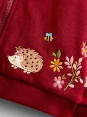 JoJo Maman Bébé Burgundy Red Woodland Reversible Hoodie - Image 7 of 8