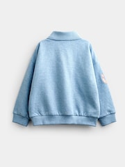 Jojo Maman Bébé Blue Horse Badge Appliqué Collared Sweatshirt - Image 2 of 4