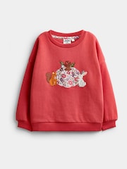 JoJo Maman Bébé Rust Orange Pumpkin Patch Friends Sweater & Leggings Set - Image 2 of 7