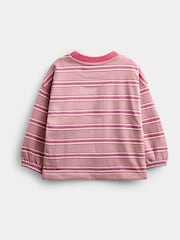 Jojo Maman Bébé Pink Stripe Dino Appliqué Top - Image 2 of 4