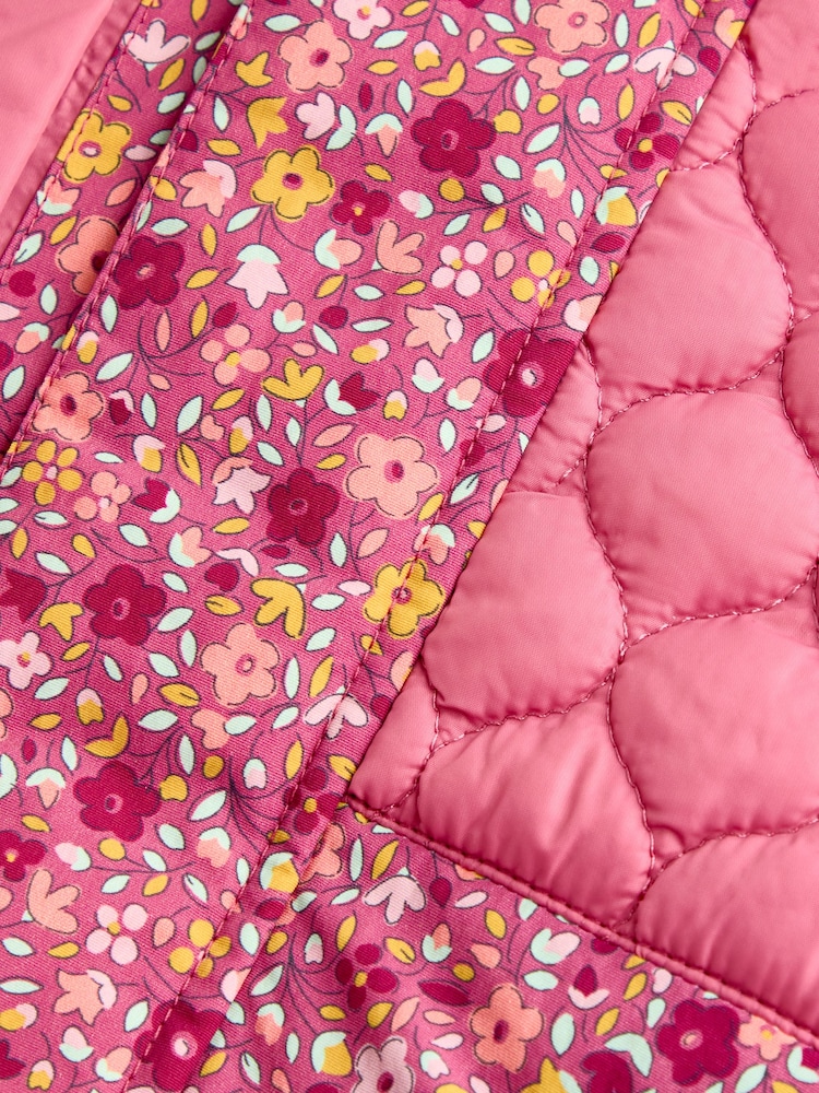 JoJo Maman Bébé Pink Ditsy 4-In-1 Jacket - Image 10 of 10