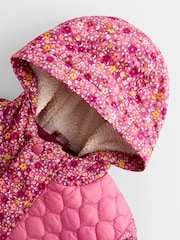 JoJo Maman Bébé Pink Ditsy 4-In-1 Jacket - Image 8 of 10