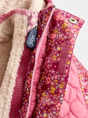 JoJo Maman Bébé Pink Ditsy 4-In-1 Jacket - Image 9 of 10