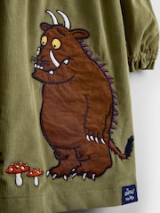 Jojo Maman Bébé Khaki Green The Gruffalo Appliqué Collar Dress - Image 3 of 4