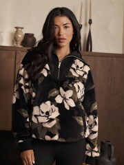 Svart Blomstrete  - B by Ted Baker Zip Fur Lounge Top - Bilde 1 av 5