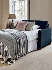 Willow & Hall Sapphire Blue Foxham Sofa Bed - Image 2 of 4