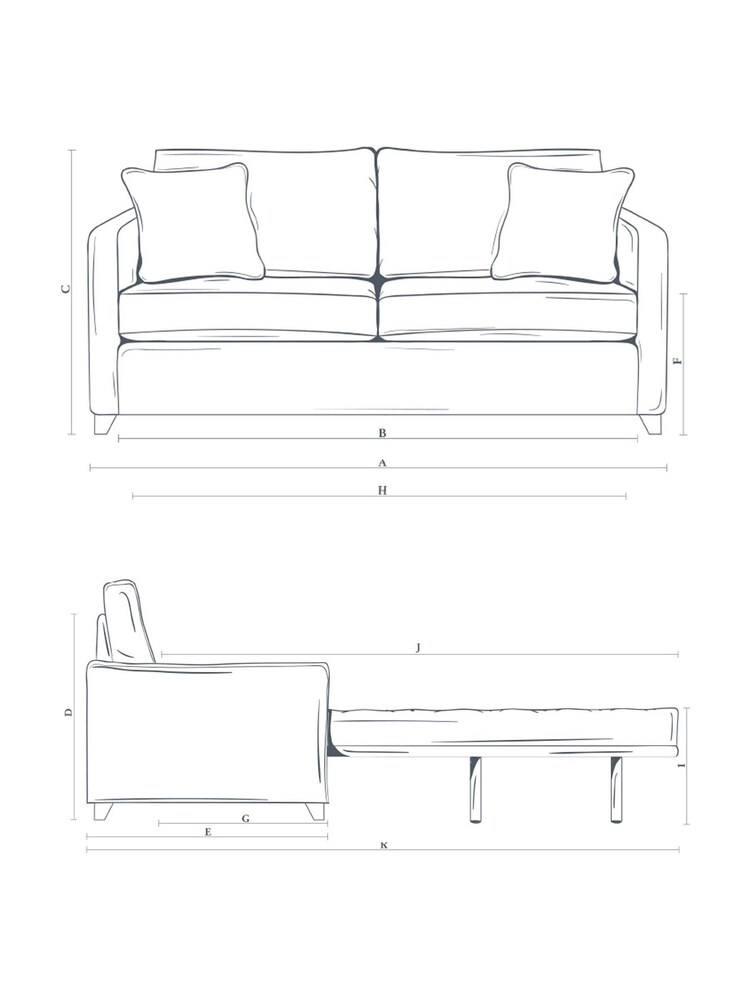 Willow & Hall Petal Pink Foxham Sofa Bed - Image 5 of 5