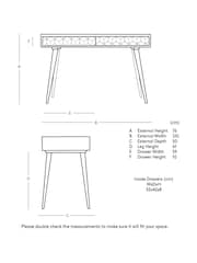 Swoon Light Brown Terning Acacia Wood Two Drawer Desk - Image 4 of 5