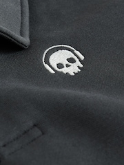 Charcoal Grey Oversized Collar Popper Neck Sweatshirt (3-16yrs) - Image 3 of 4