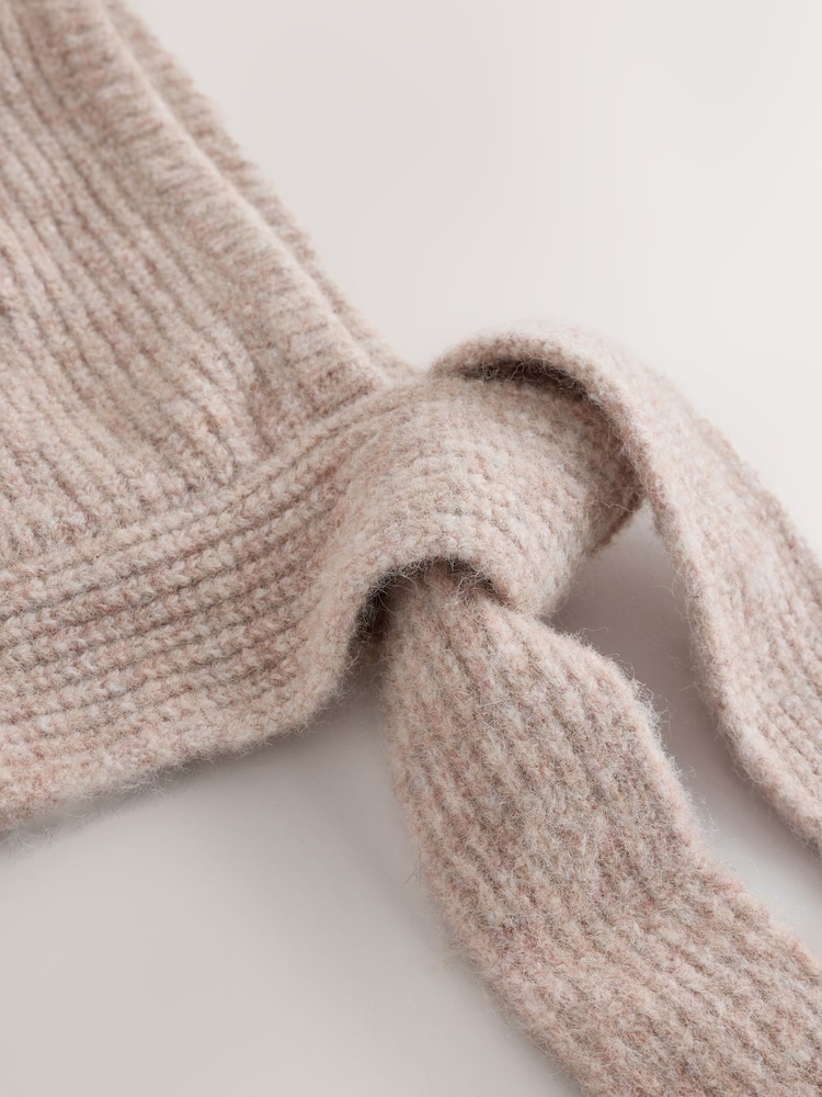 Oatmeal - Scarf Bonnet Hat - រូបភាព 2 នៃ 3