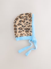 Leopard Print Scarf Bonnet Hat - Image 5 of 7
