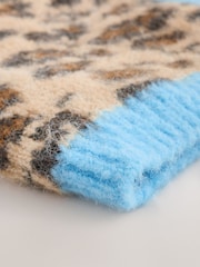Leopard Print Scarf Bonnet Hat - Image 7 of 7