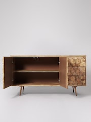 Swoon Light Brown Terning Mango Wood Two Door Three-Drawer Sideboard - Image 2 of 5
