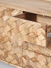 Swoon Light Brown Terning Mango Wood Two Door Three-Drawer Sideboard - Image 4 of 5