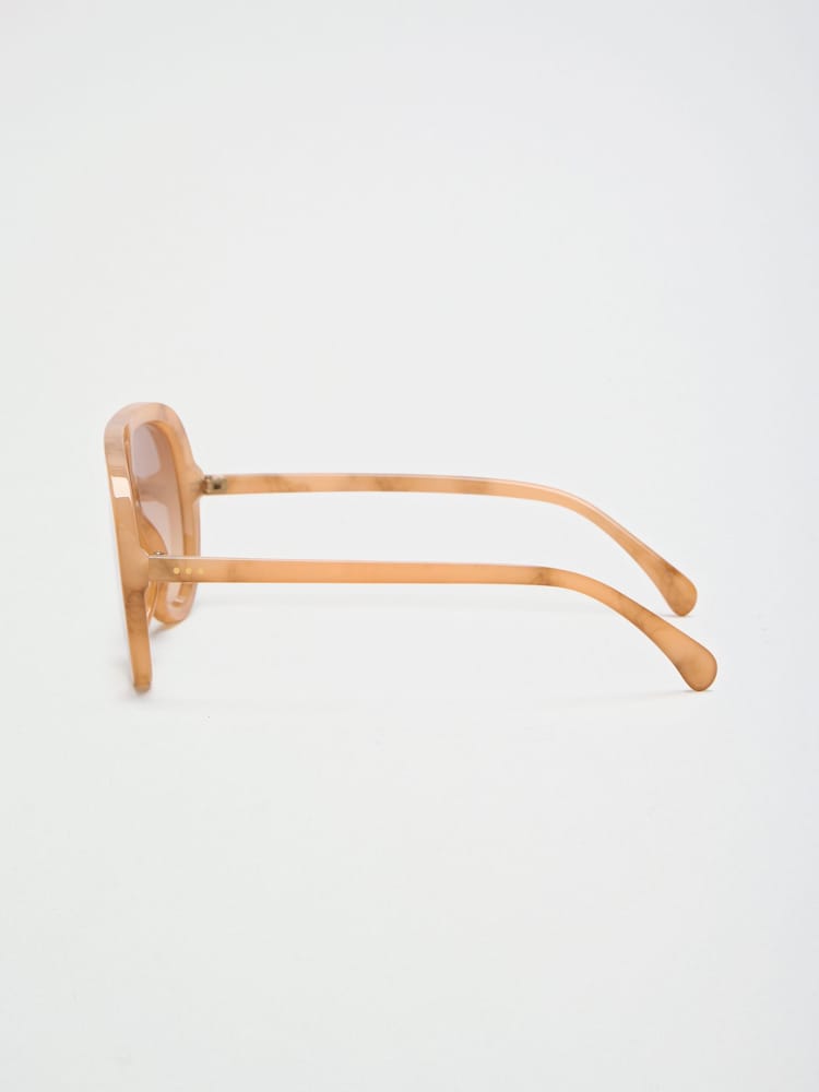 Friends Like These Cream Visor Aviator Sunglasses - Image 4 of 4