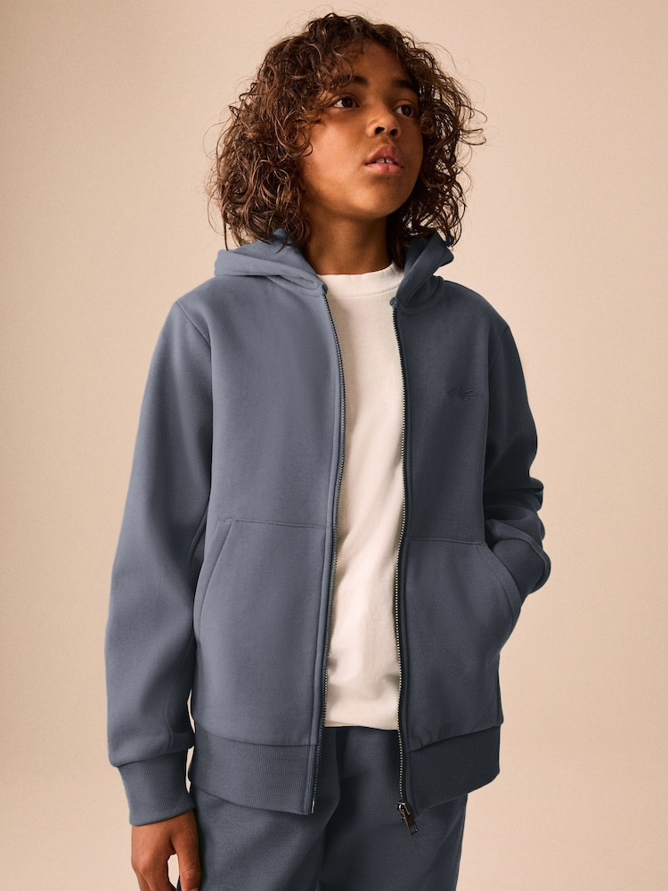 Blue/Grey Skull Zip Through Sweat Hoodie (3-16yrs) - Image 1 of 5 Blue/Grey Skull Zip Through Sweat Hoodie (3-16yrs) - Image 1 of 5