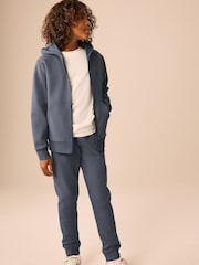 Blue/Grey Skull Zip Through Sweat Hoodie (3-16yrs) - Image 3 of 5