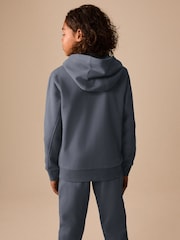 Blue/Grey Skull Zip Through Sweat Hoodie (3-16yrs) - Image 4 of 5