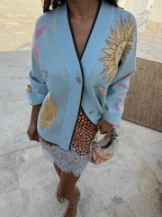 Never Fully Dressed Blue Blue Mystical Cardigan - Image 1 of 4
