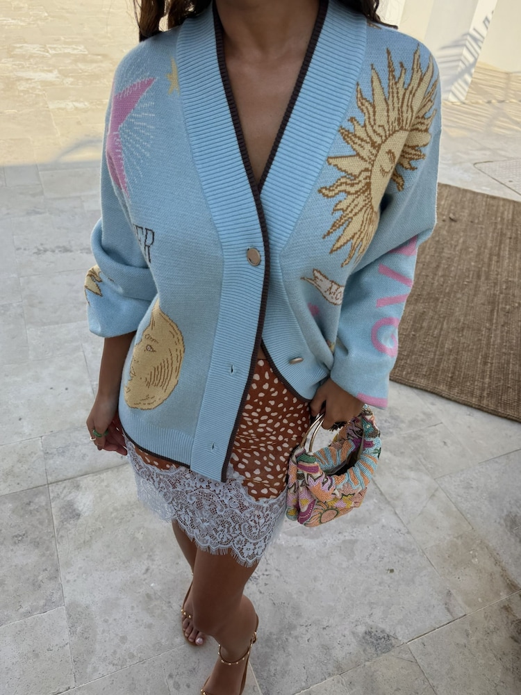 Never Fully Dressed Blue Blue Mystical Cardigan - Image 1 of 4 Never Fully Dressed Blue Blue Mystical Cardigan - Image 1 of 4