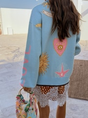 Never Fully Dressed Blue Blue Mystical Cardigan - Image 2 of 4