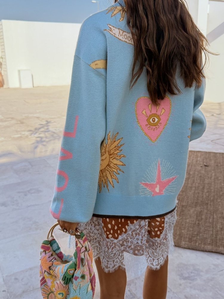 Never Fully Dressed Blue Blue Mystical Cardigan - Image 2 of 4 Never Fully Dressed Blue Blue Mystical Cardigan - Image 2 of 4