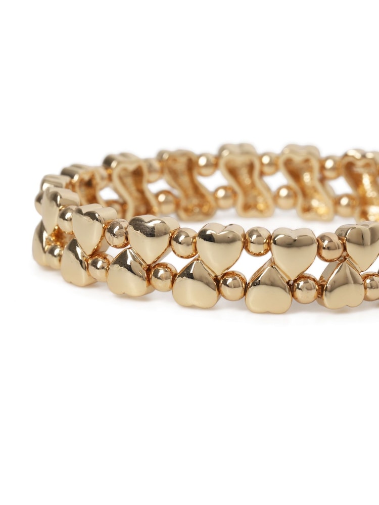 Aela Heart Stretch Bracelet - Image 2 of 2 Aela Heart Stretch Bracelet - Image 2 of 2