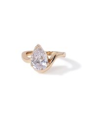 Diamond Simulant Stone Pear Ring - Image 2 of 3