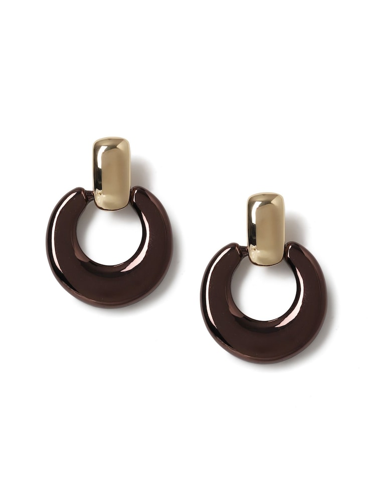 Aela Drop Brown Earrings - Image 1 of 2