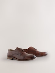 Brown Leather Toecap Shoes - Image 4 of 8