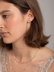 Diamond Simulant Multirow Chain Necklace - Bild 1 von 4